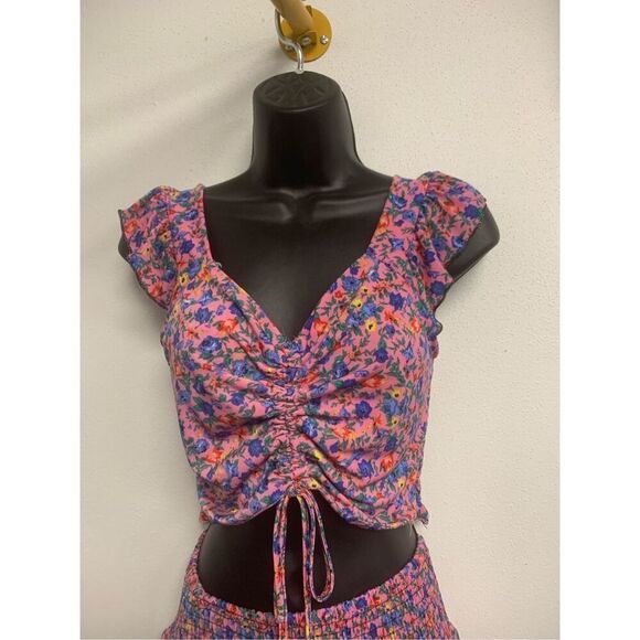 2 Piece Floral Patterned Skort And Top Set - Picture 4 of 7